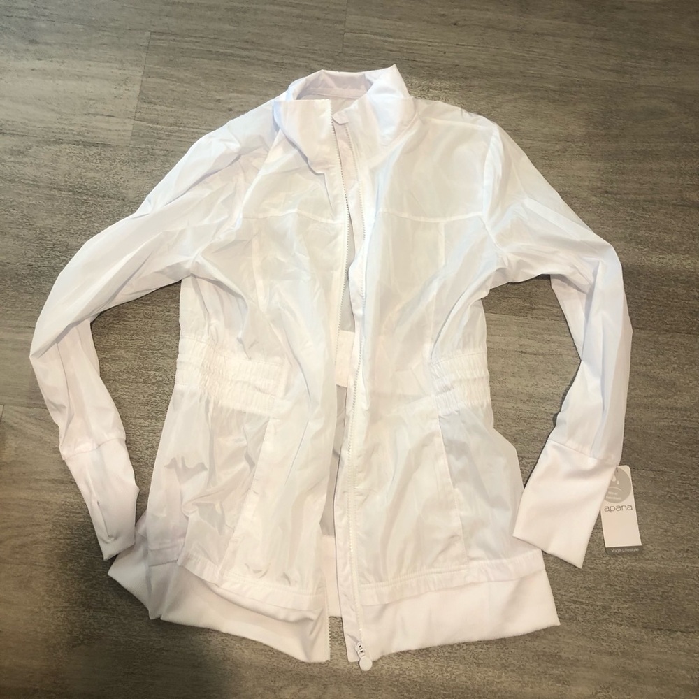 Apana White Utility Jacket with Elastic Waist M new